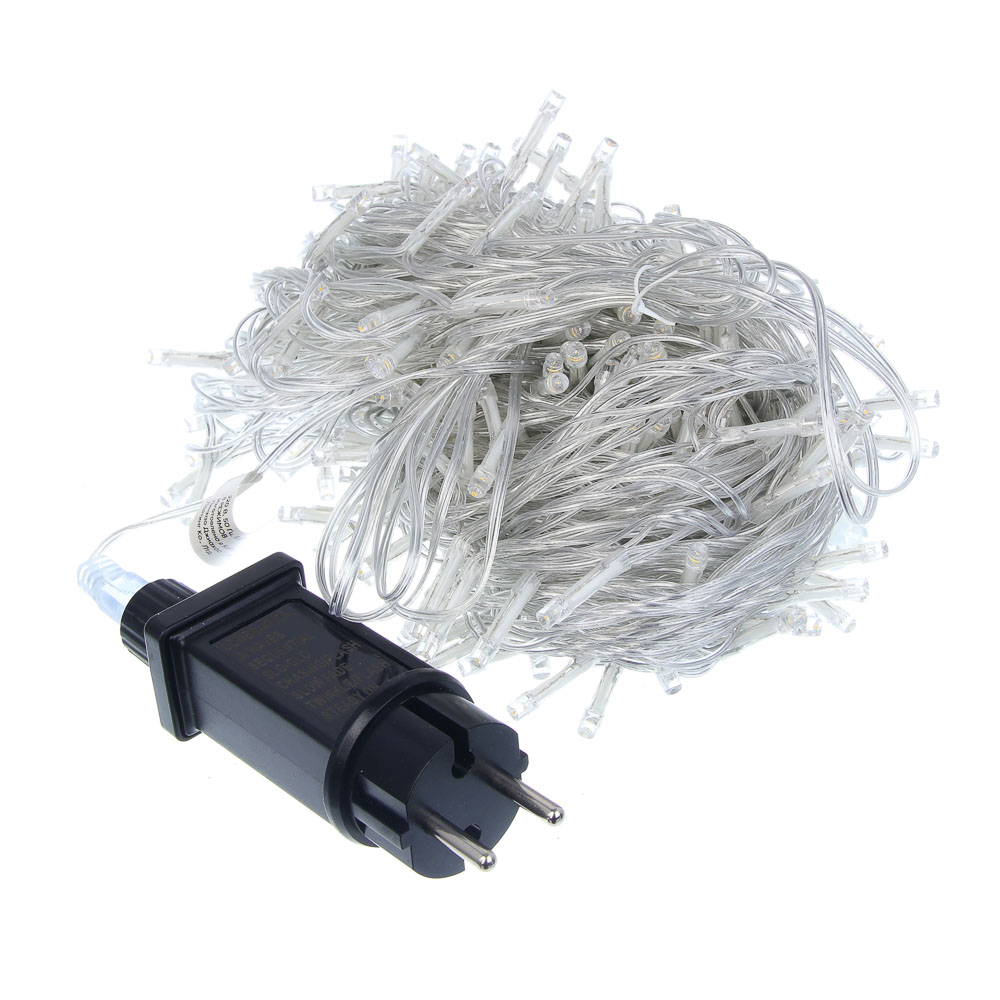 СНОУ БУМ Гирлянда эл. вьюн, 30м, 240LED, шампань, 8 режимов, ПВХ прозрачный, коннектор, 220В - #2