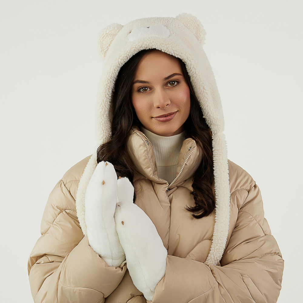 GALANTE Рукавицы женские из эко меха на веревке в виде лапок, р. 18-20, 2 цвета, СЗПВ24-35 - #7