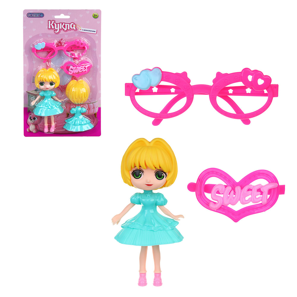 ИГРОЛЕНД Кукла с аксессуарами, PP, ABS, 16,5х3,5х29 см, 3 вида - #1