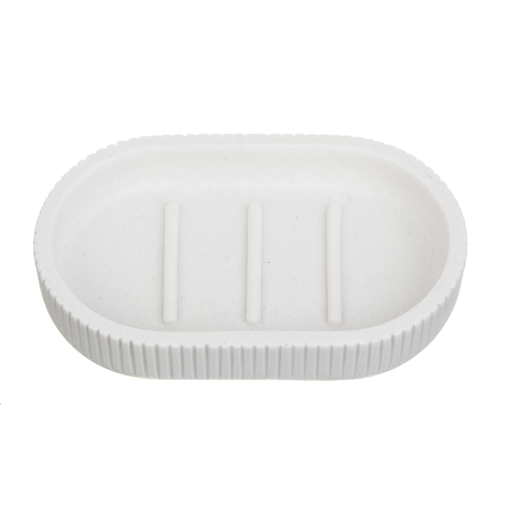 Мыльница тм VETTA Дакота, смола (полирезин), белый, 14x8,7x2,5см - #5