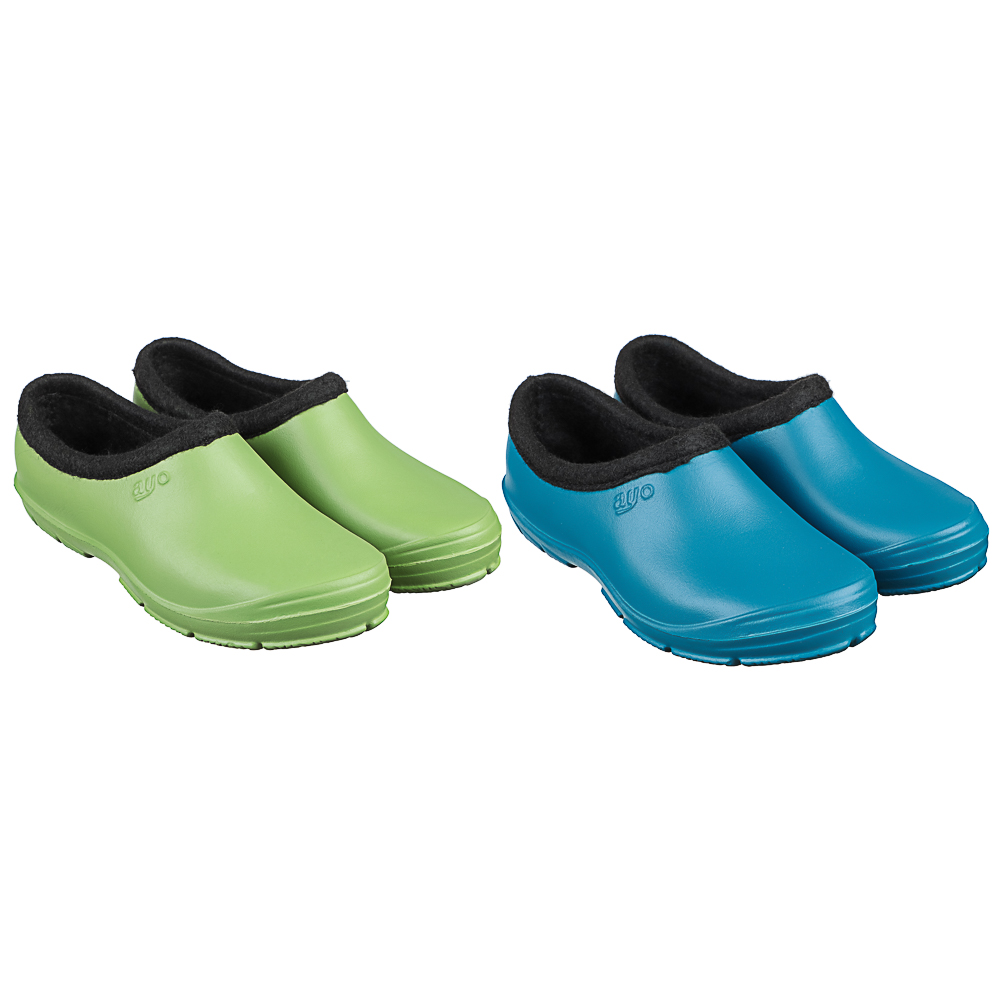 Галоши утепленные женские AYO, синий/зеленый, размер 36-41, материал галоши ЭВА, утеплитель ворсин - #1