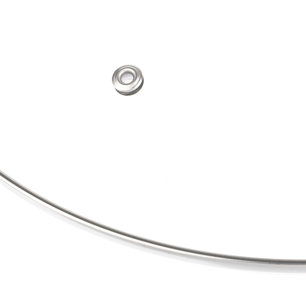 Крышка для сковороды стеклянная с металлическим ободком, 28 см - #2