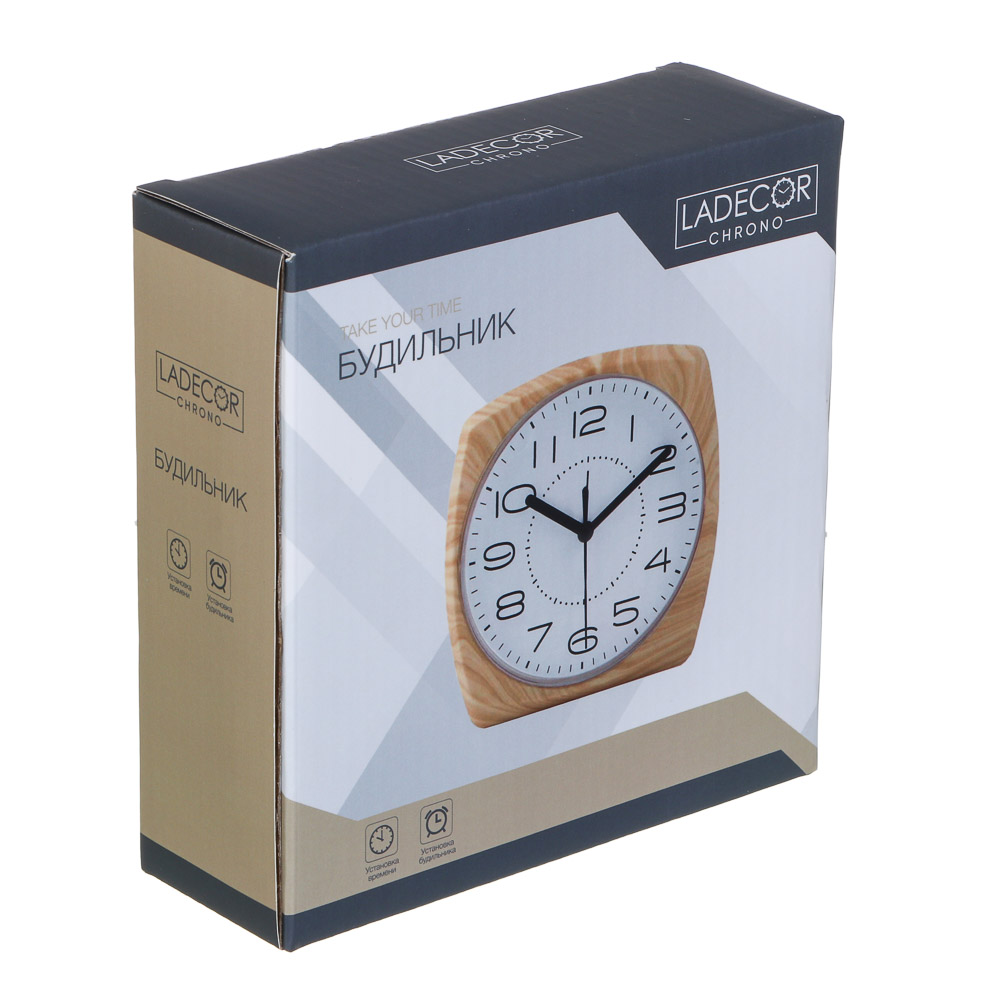 LADECOR CHRONO Будильник, 13,5x13,5x4 см, 1хАА, пластик - #5