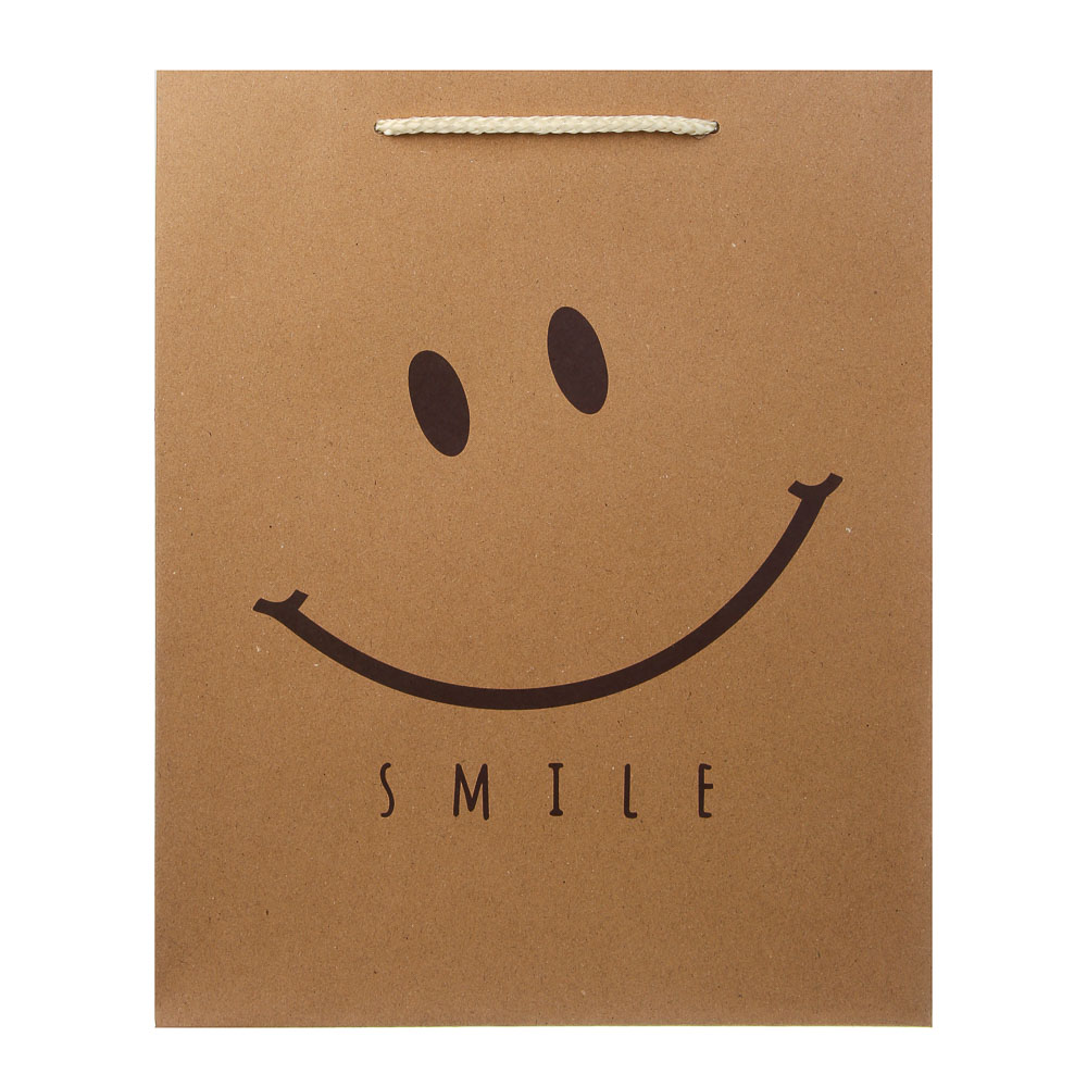 Пакет подарочный тм Fntastic, крафт, L 32x26x12см, бумага, 4 дизайна - #3