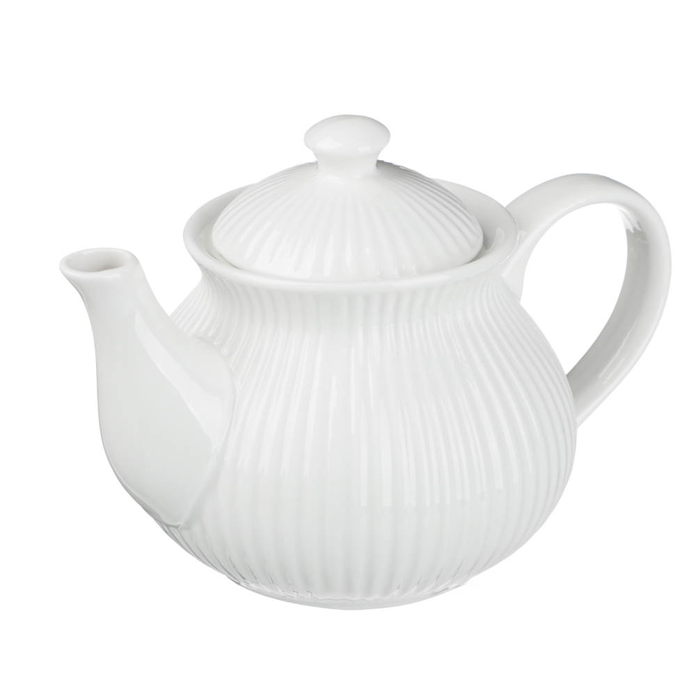 Чайник тм MILLIMI, 700мл, фарфор, белый - #4