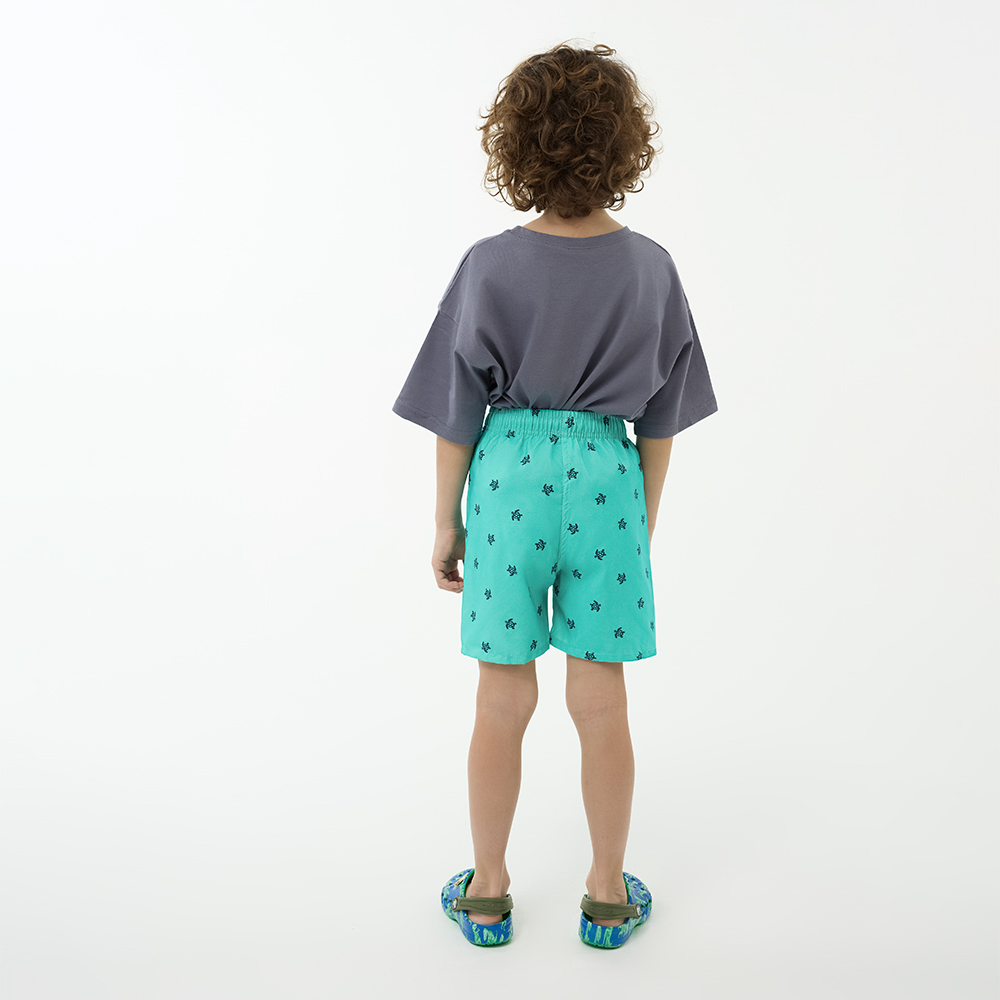 GALANTE Шорты купальные для мальчиков, 100% полиэстер, р. 110-116, цв.бирюзовый - #9