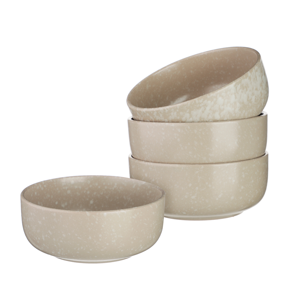 MILLIMI Набор стол.посуды 16пр(тар26см*4, тар20см*4, салатн14см*4, кружка340мл*4) керамика, бежевый - #7