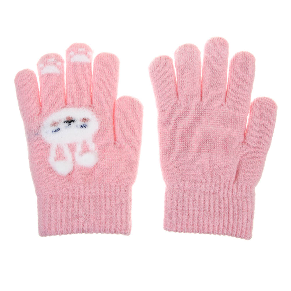 GALANTE Перчатки детские с начесом, р.14, 30%полиамид, 30%акрил, 40%полиэстер, цв.в ас-те, ОЗ25-32 - #3