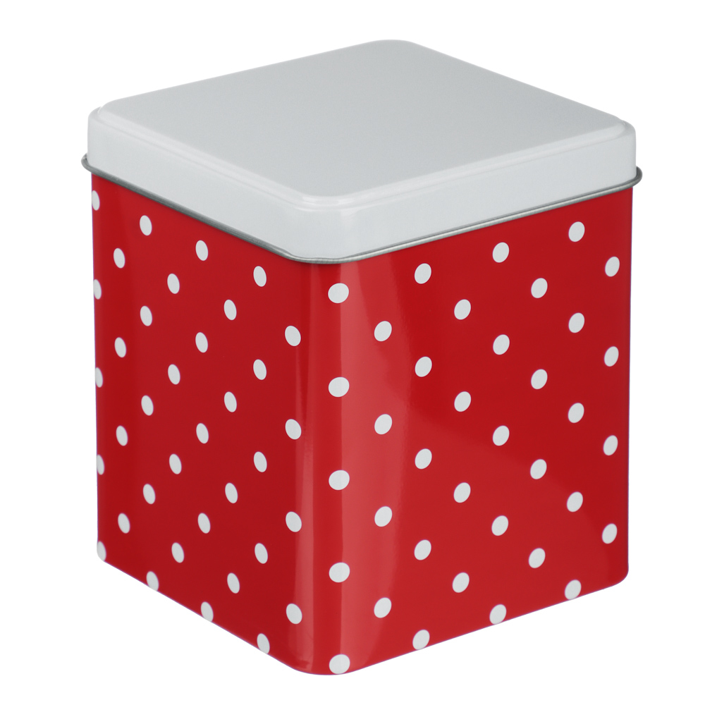 Банка для сыпучих продуктов тм VETTA, Горошек, 10x10x12см, жесть - #1