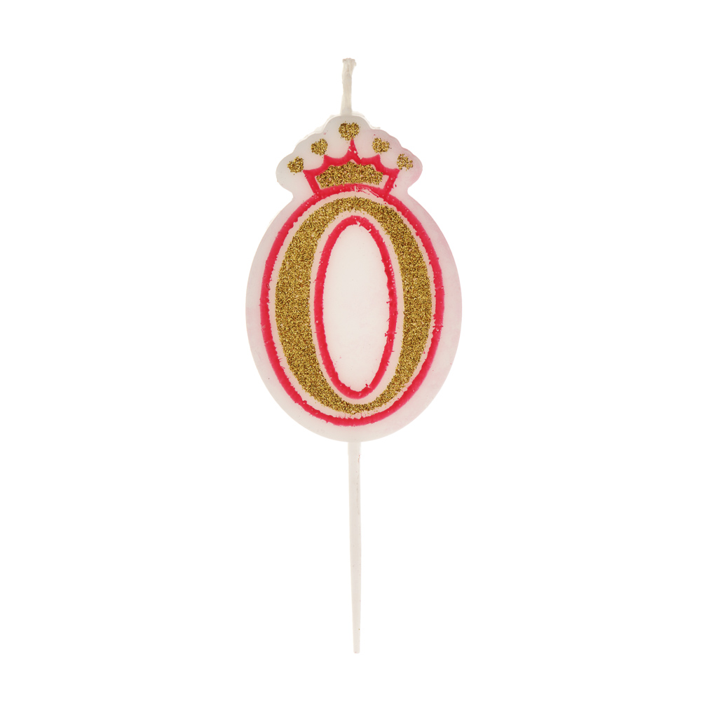 Свеча для торта тм Fntastic 5,6 см, в форме цифр (0), парафин - #1