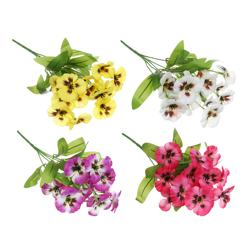 Букет искусственных цветов тм LADECOR фиалки 31 см - #1