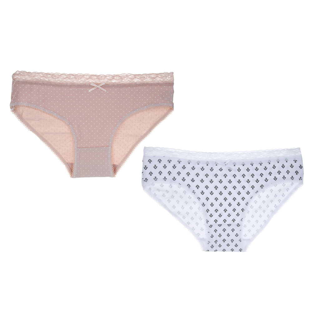 GALANTE Трусы-слипы для девочек 2шт, р.146-152, 95%хлопок, 5%спандекс, разноцветный, НБ25-22 - #1