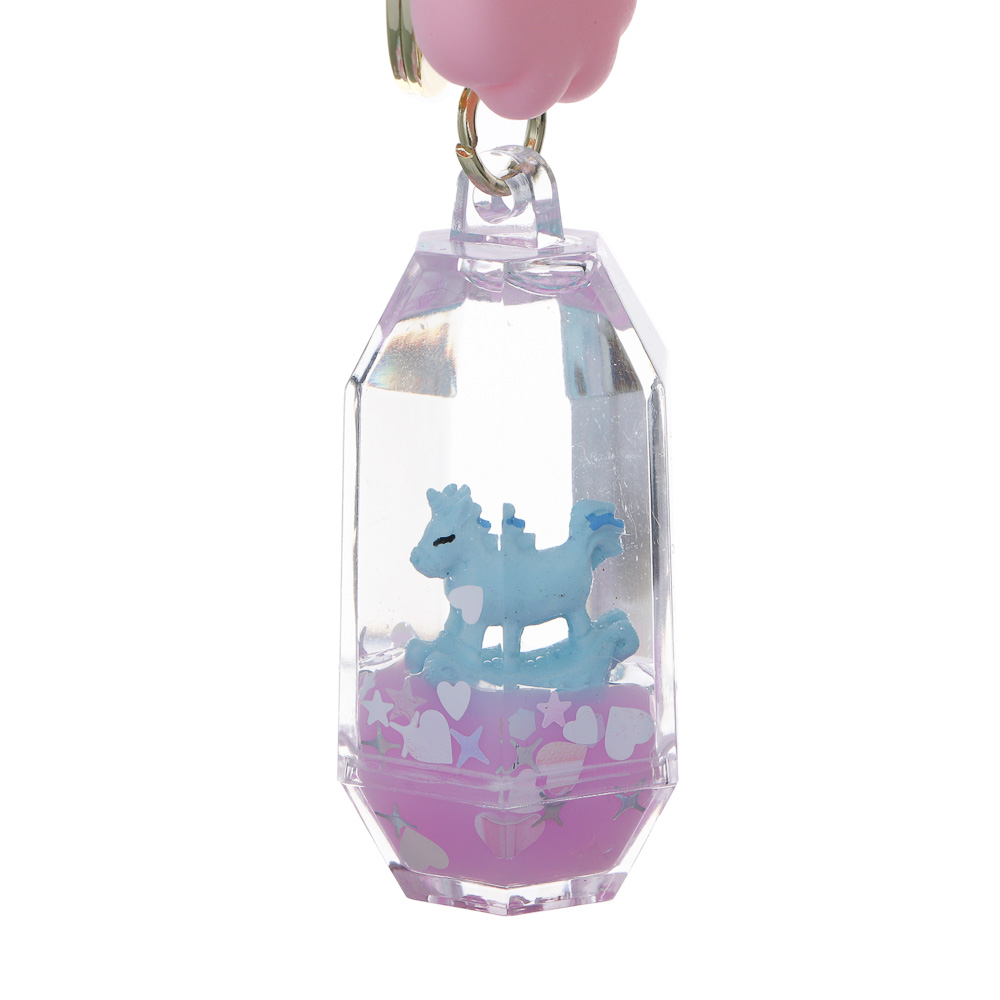 СНОУ БУМ Брелок "Лошадка-Единорог", 2,5x5,5см, акрил, полистоун, металл, 4 дизайна - #3