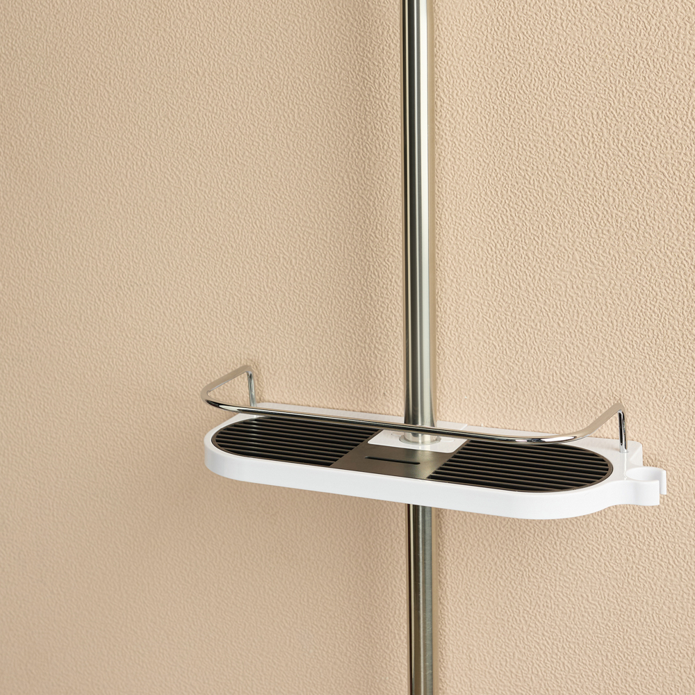 VETTA Полка на душевую стойку с держателем душа, 305*125*55мм, универсал.диаметр - #5