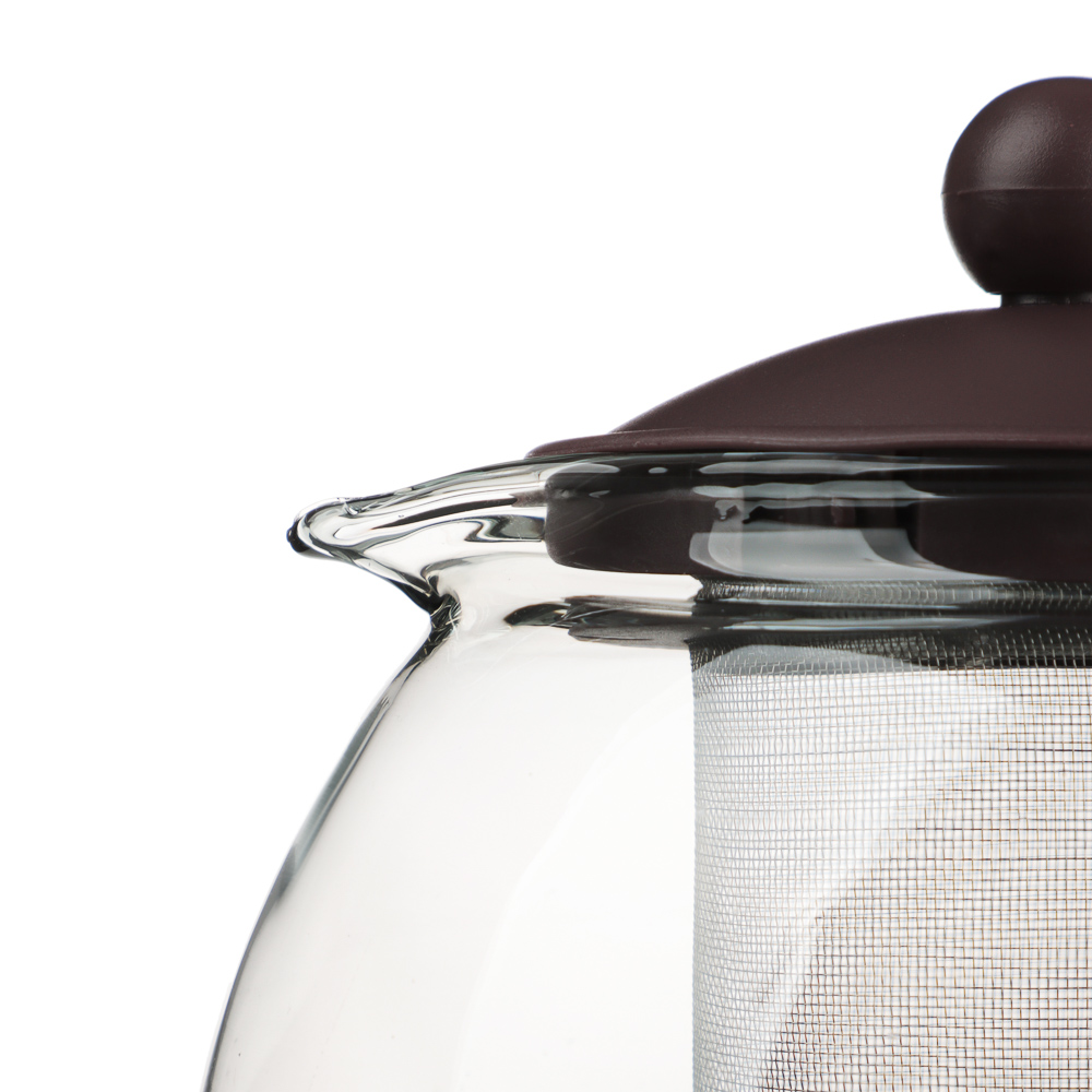 VETTA Чайник заварочный 750мл, овальный, ситечко из нержавеющей стали, стекло, полипропилен - #2