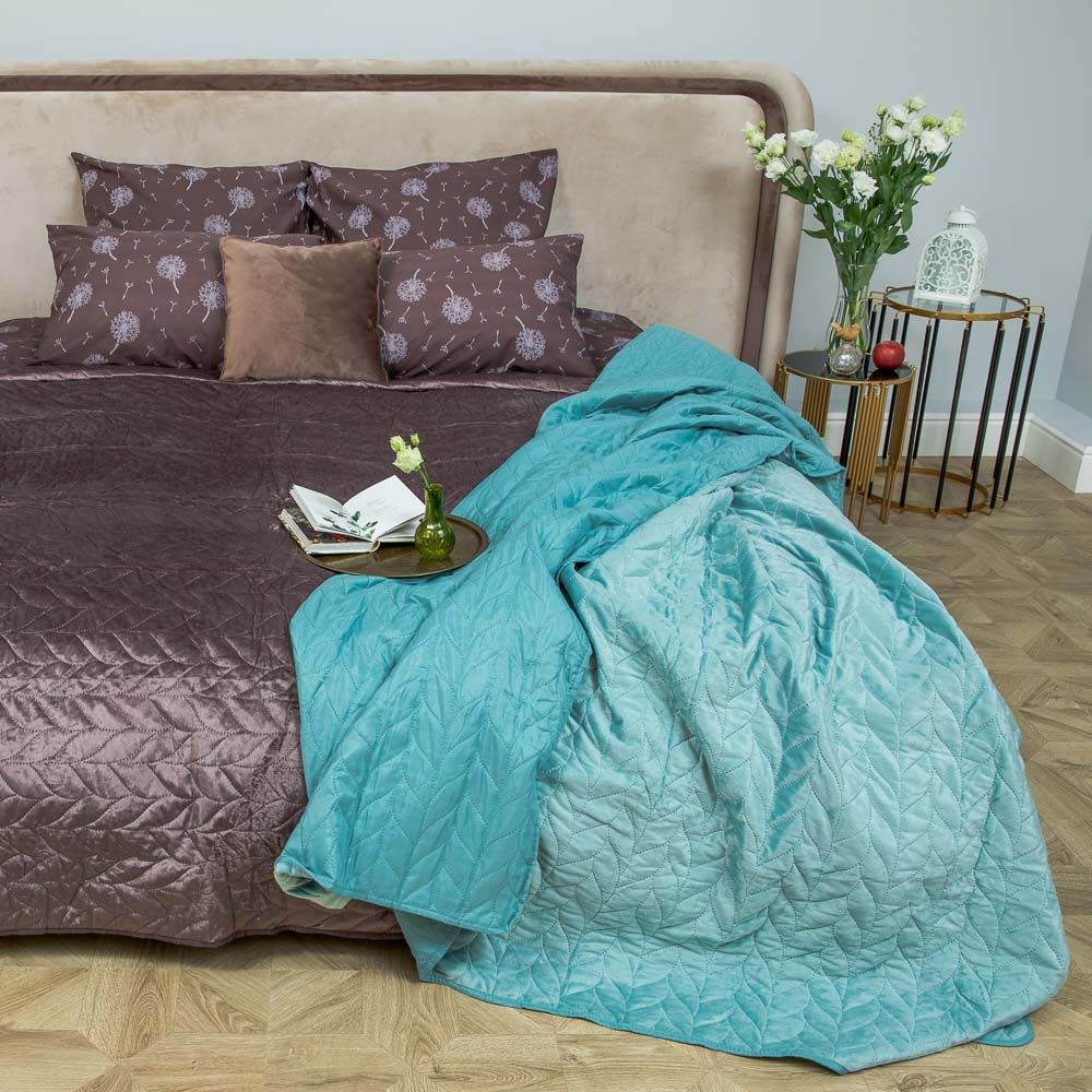 PROVANCE Мятный Латте Покрывало стеганое микровельвет 220х240см, 100% полиэстер, 3 цвета - #3