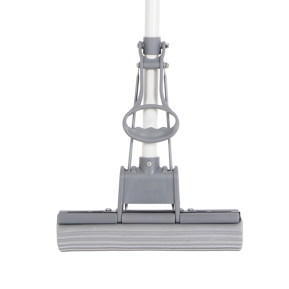 Швабра с отжимом и сменной насадкой ПВА тм VETTA, телеск. ручка 120см, 1 ряд роликов - #5