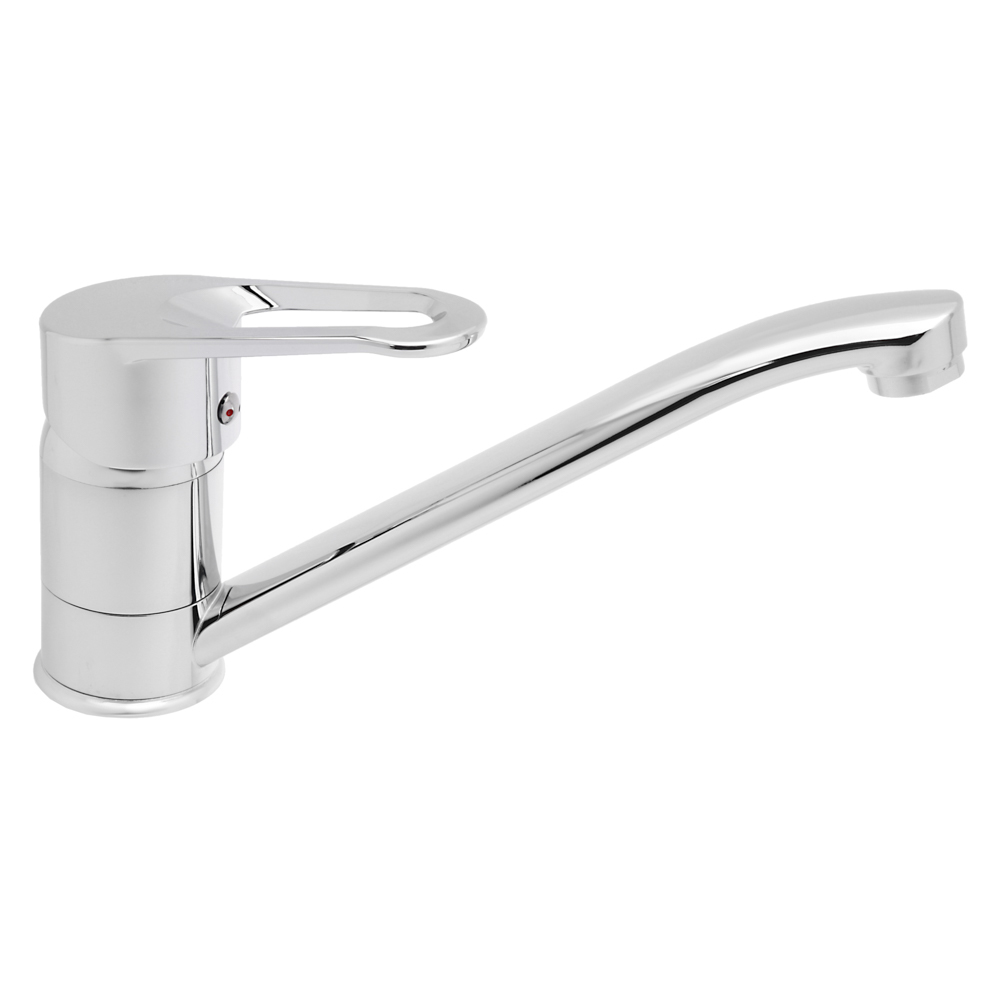 СоюзКран Смеситель для кухни, низкий излив 25см, керам. картридж 40мм, хром, цинк, SK01-I125 - #1