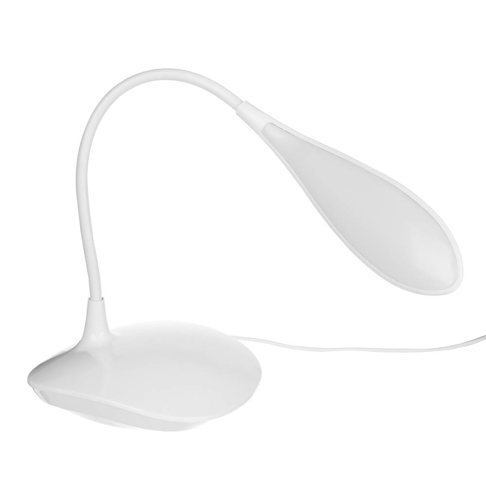 FORZA Лампа настольная, 14 LED, питание USB, кабель 1.5м, 600Lux, белая, пластик - #3