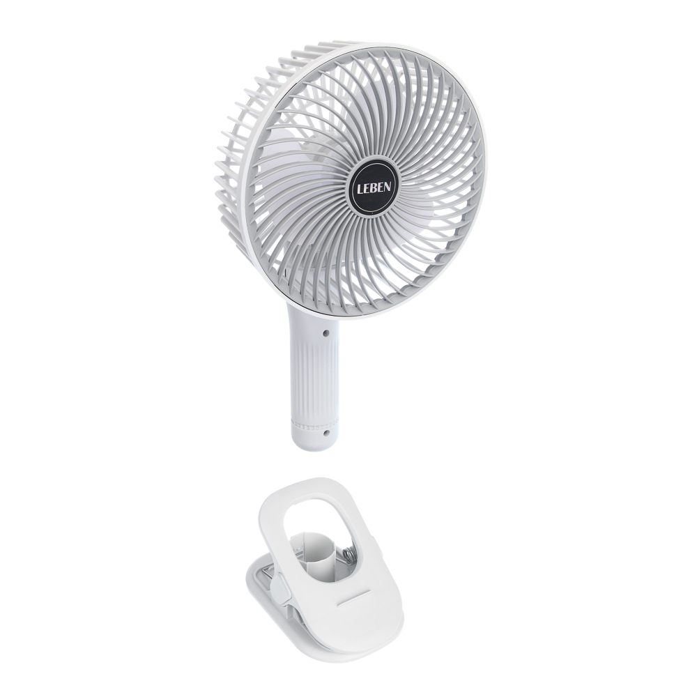 Вентилятор настольный тм LEBEN 3.7в/300мАч, диаметр лопастей 16см, USB-кабель, белый - #5