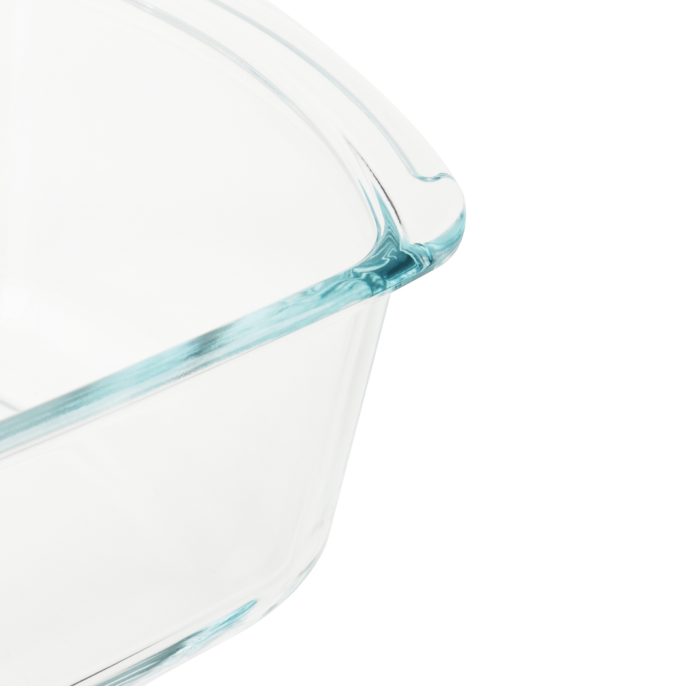 SATOSHI Форма для запекания жаропрочная прямоугольная, с ручками, узкая, стекло, 27х14х7,2см, 1,5л - #2