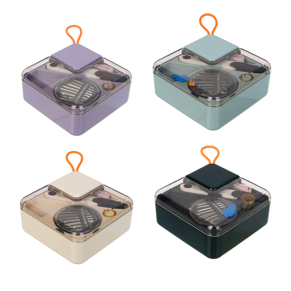 Набор швейных принадлежностей, 21 предмет, АБС, 11,7х5,6см, 4 цвета - #1