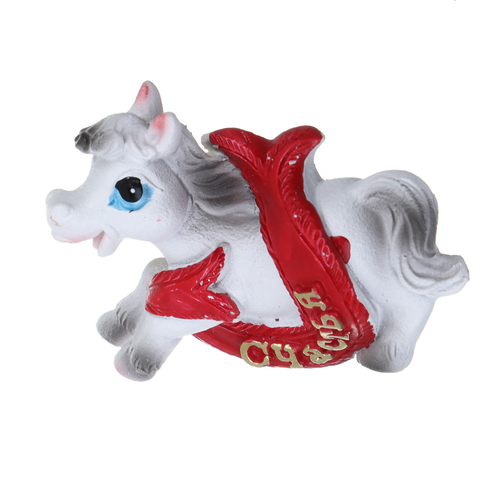 СНОУ БУМ Магнит Лошадка с пожеланием 5x1.5x6 см, полистоун, 4 вида - #3