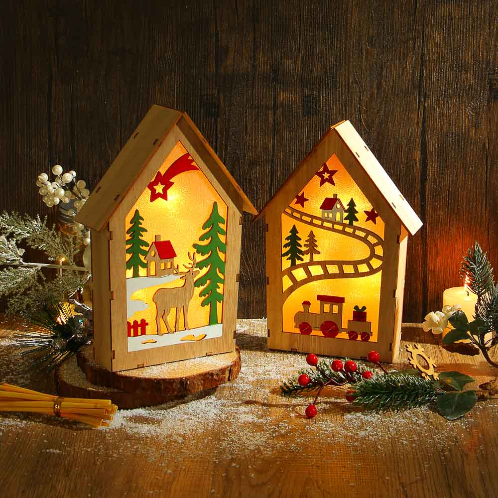 Рождественский домик с подсветкой - христианские сувениры - Издательский Дом Христофор