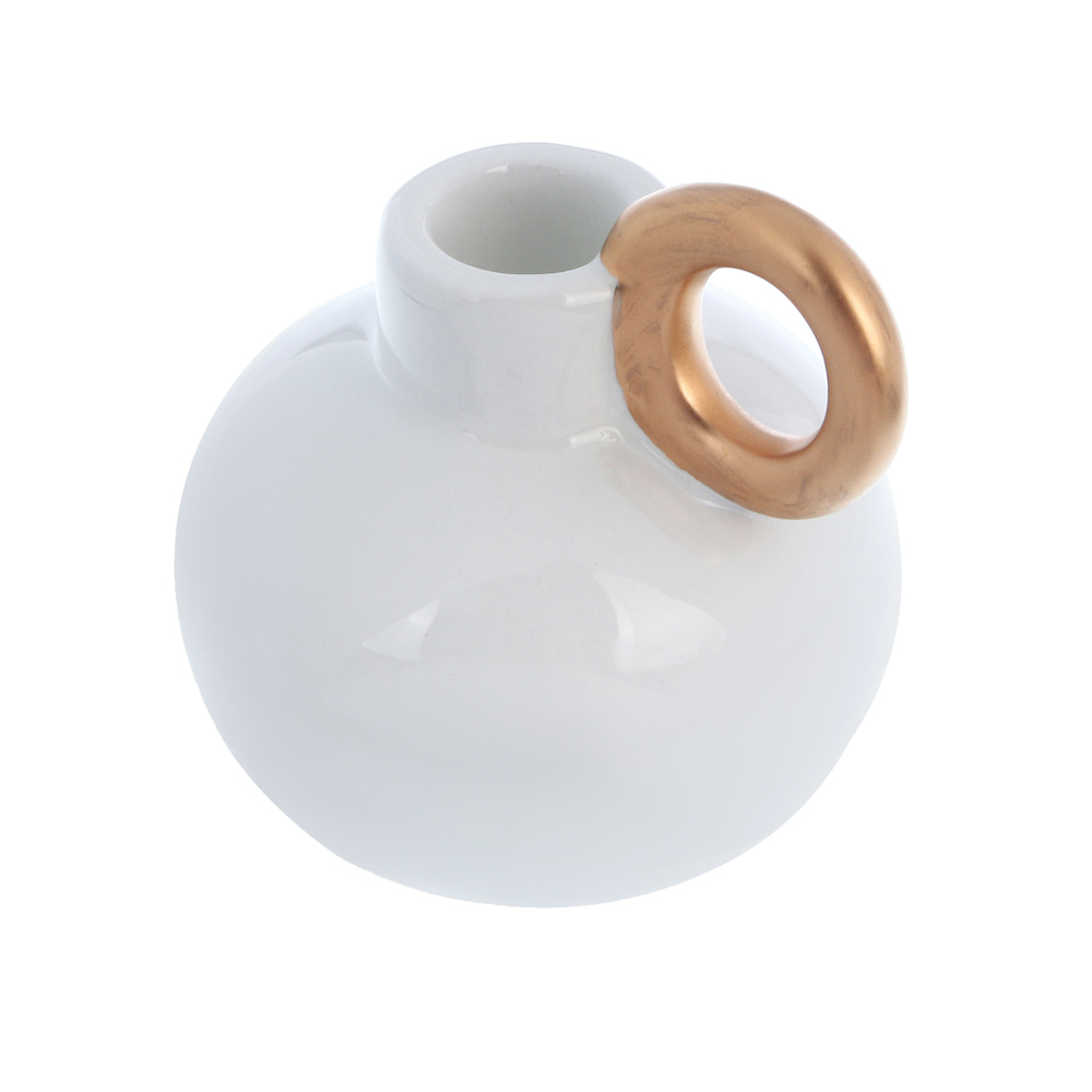 Подсвечник тм LADECOR, 8,5x9 см, с ручкой, доломит, 3 вида - #3