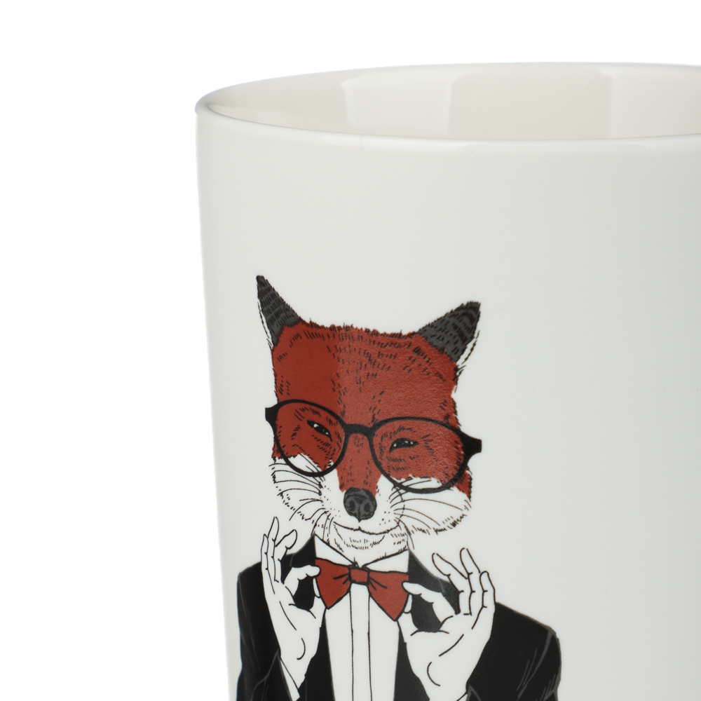 Кружка тм MILLIMI Джентльмены, 380мл, фарфор, 4 дизайна - #4