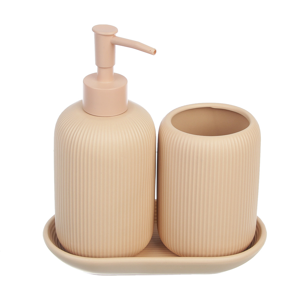 Стакан для ванной комнаты тм VETTA Монтана, доломит, бежевый, 7,5х7,5х10,5см - #5