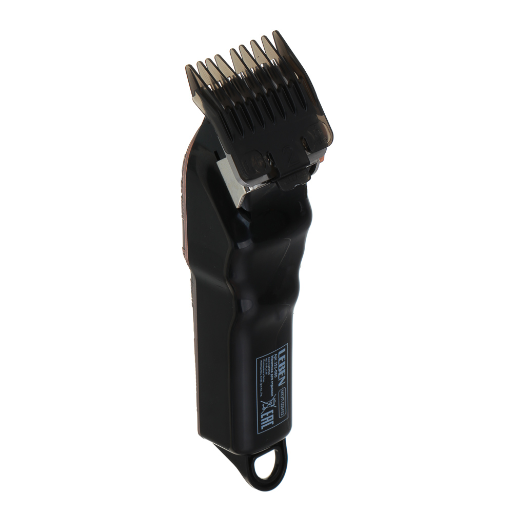 LEBEN Машинка для стрижки, 900 мА/ч, 3 часа работы, дисплей, 4 насадки 1,5/3/4/6 мм, масло, расчёска - #10