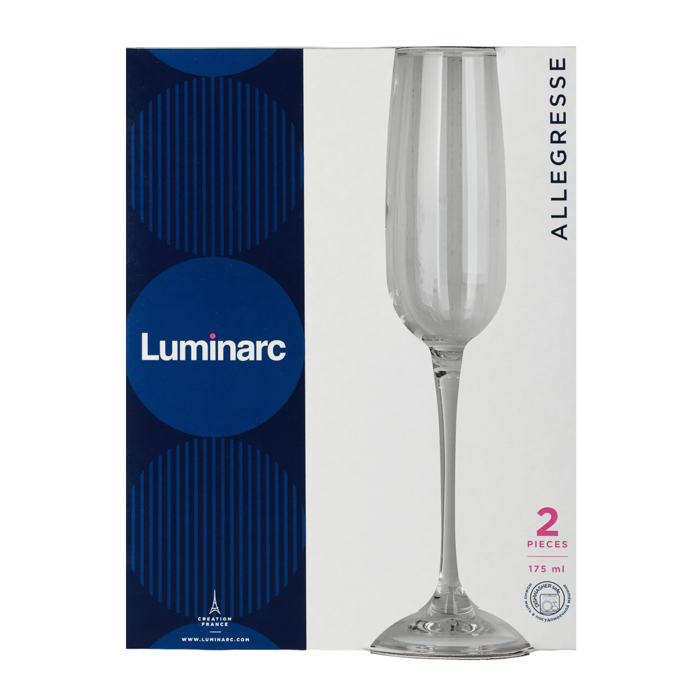 LUMINARC Аллегресс Набор бокалов для шампанского 2шт 175мл, стекло - #6