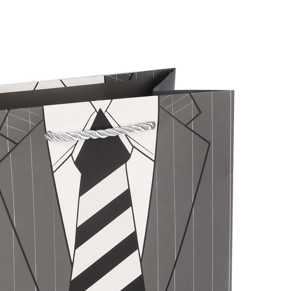 Пакет подарочный бумажный тм LADECOR M 18x23x10 см, для мужчин арт 1, 8 дизайнов - #3