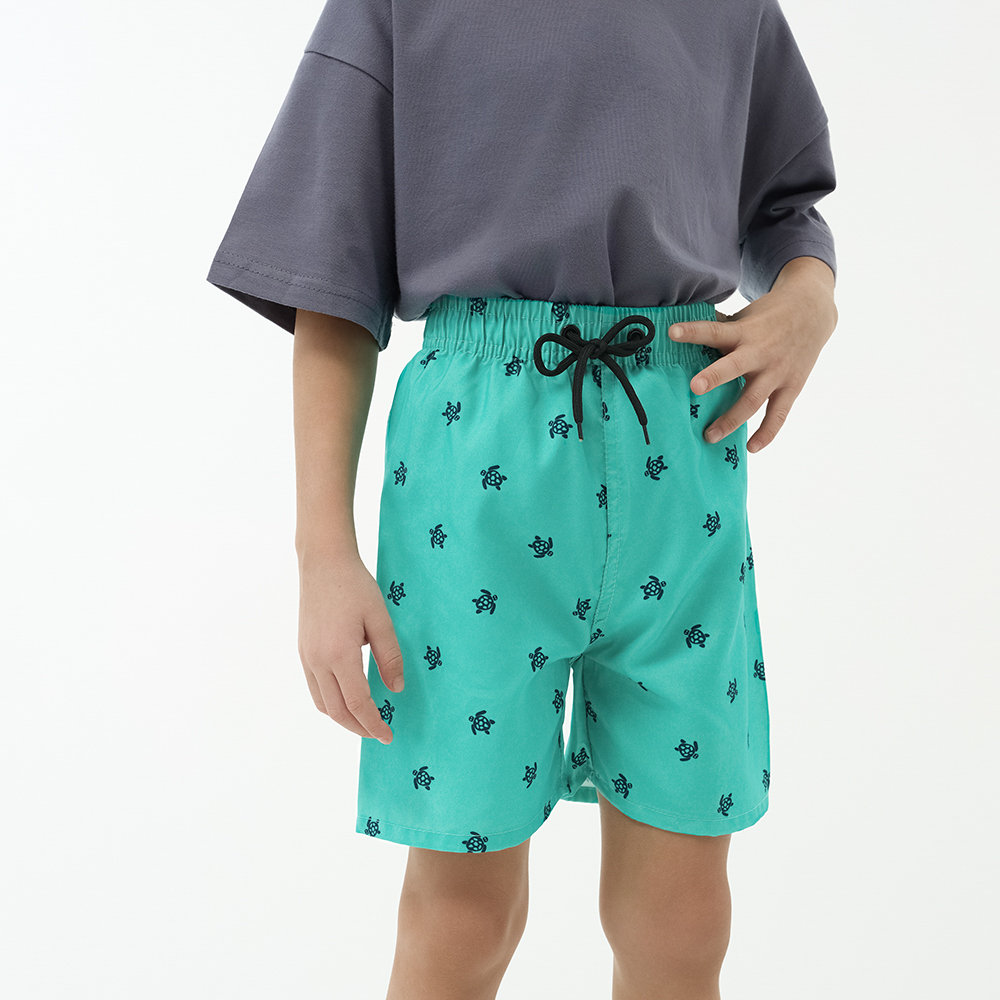 GALANTE Шорты купальные для мальчиков, 100% полиэстер, р. 110-116, цв.бирюзовый - #8