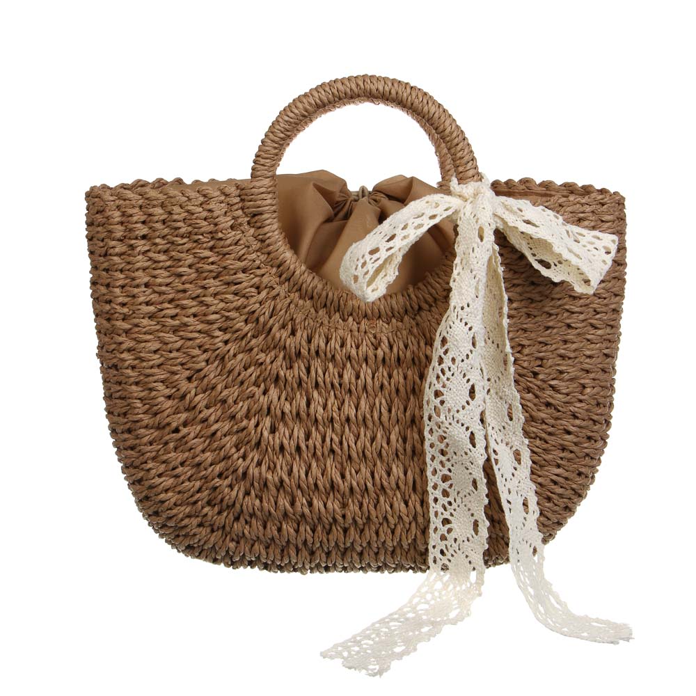 Сумка пляжная плетенная тм ЮL, 40x42см, папирус - #1