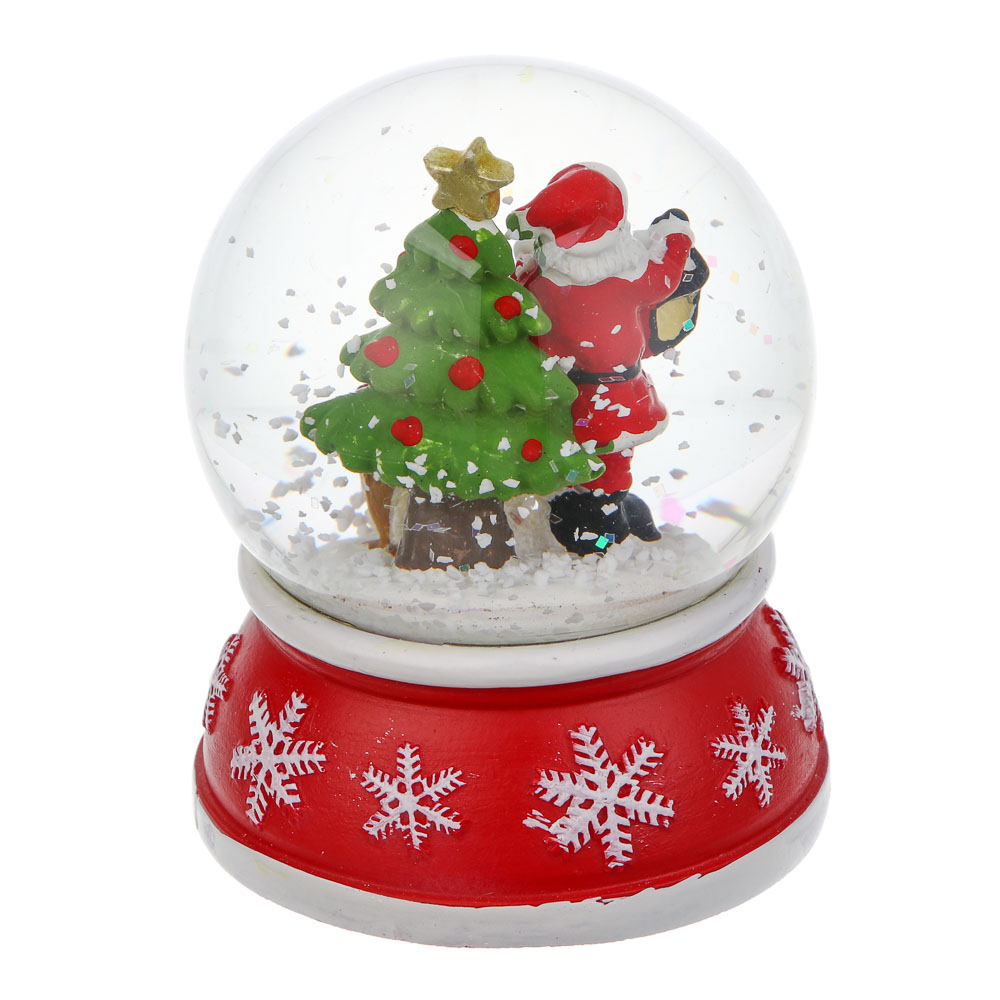 СНОУ БУМ Снежный шар Дед Мороз 6,9x8,2 см, полистоун, стекло - #6