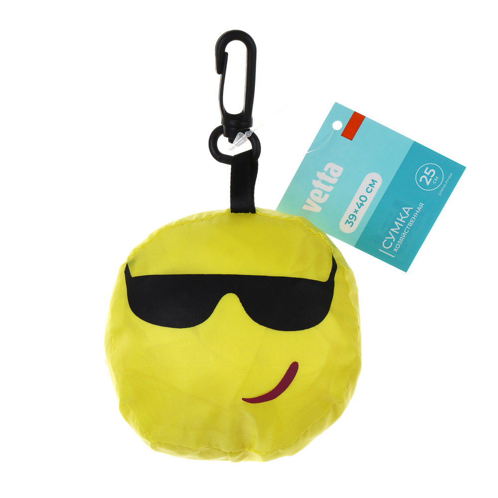 VETTA Сумка складная, смайлик, 39х40 см, ручка 25 см - #8