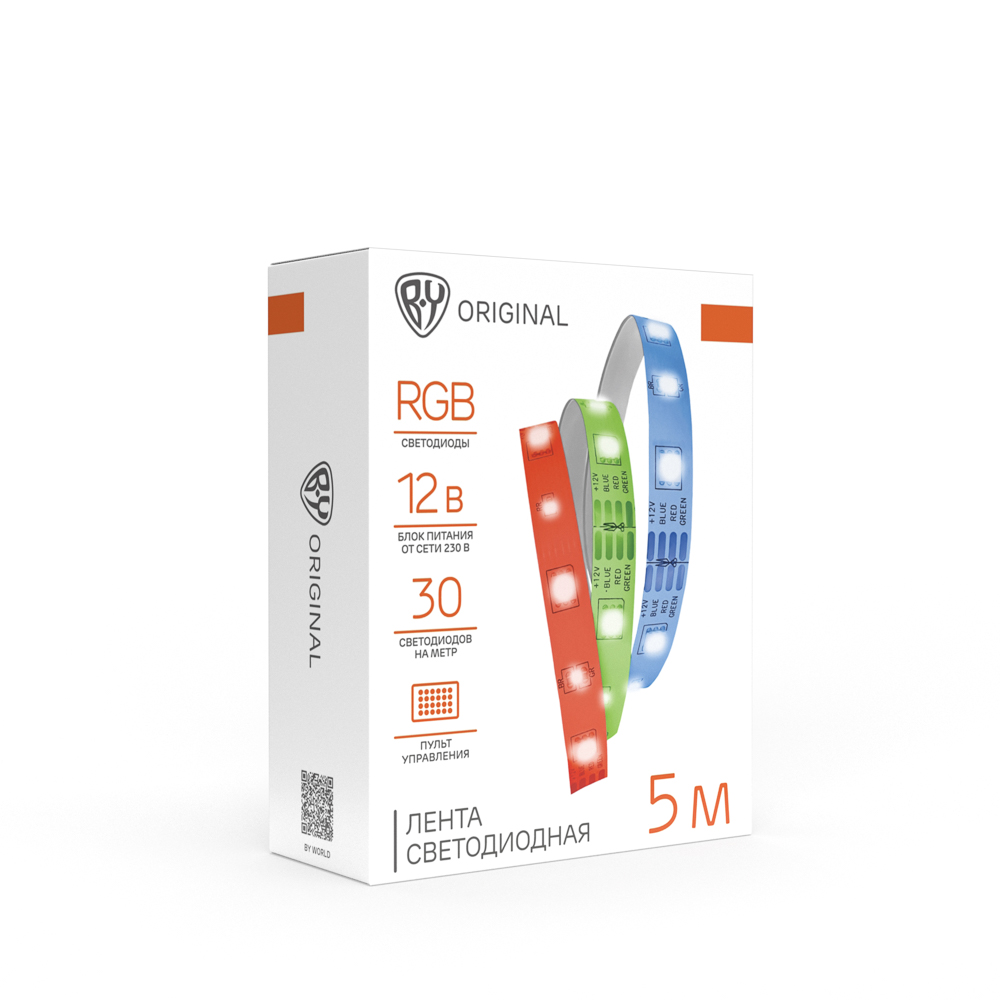 Лента светодиодная BY 12В, 5м, RGB (отдельные диоды), с пультом управления и блоком питания - #2
