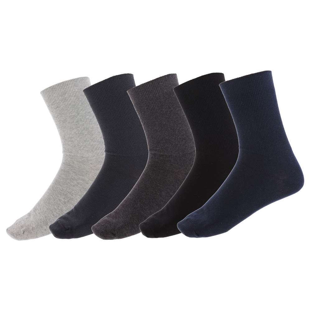 Носки мужские с ослаблен. резинкой, тм Turkan, р.41-47,90%хлопок,8%п/а,2%лайкра,цвета в ас-те,814 - #1