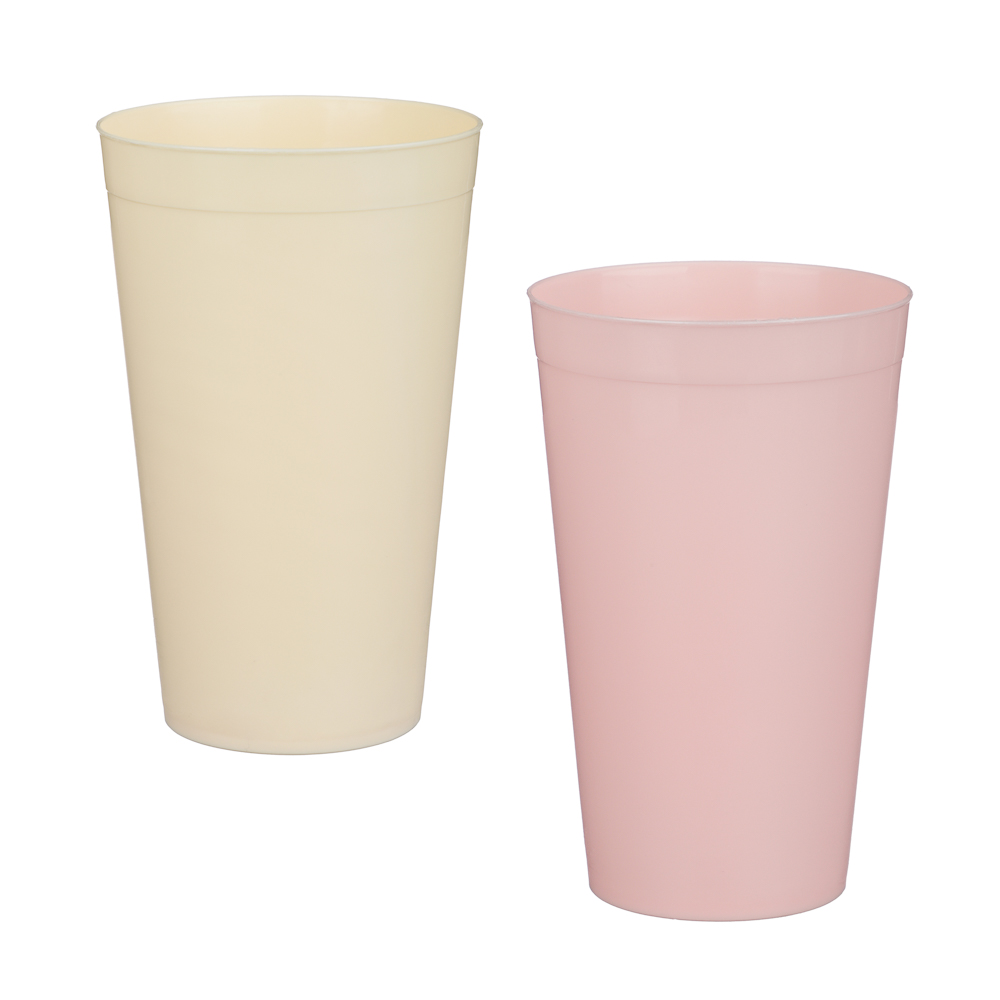 Стакан 0,4л, пластик 2 цвета - #1