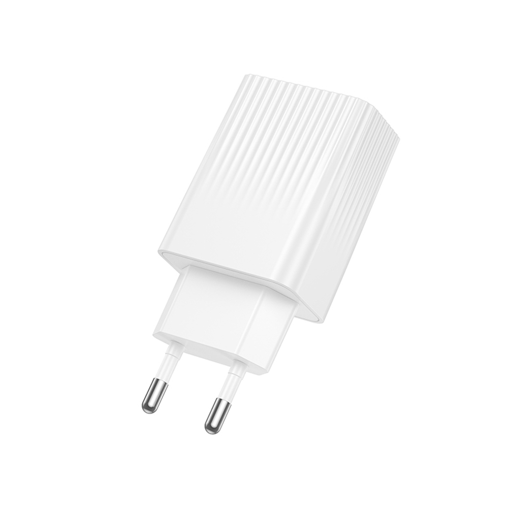 Borofone Зарядное устройство модель BAS74A, 1xUSB-C PD, 1xUSB-A QC 20W, цвет: белый - #3