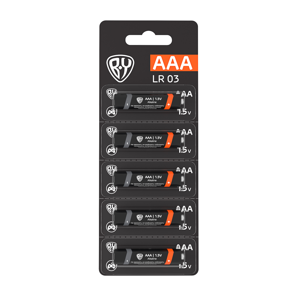 BY Батарейка AAA (LR03) 1шт в отрывном блистере, щелочная 1.5V, цена за 1шт - #1