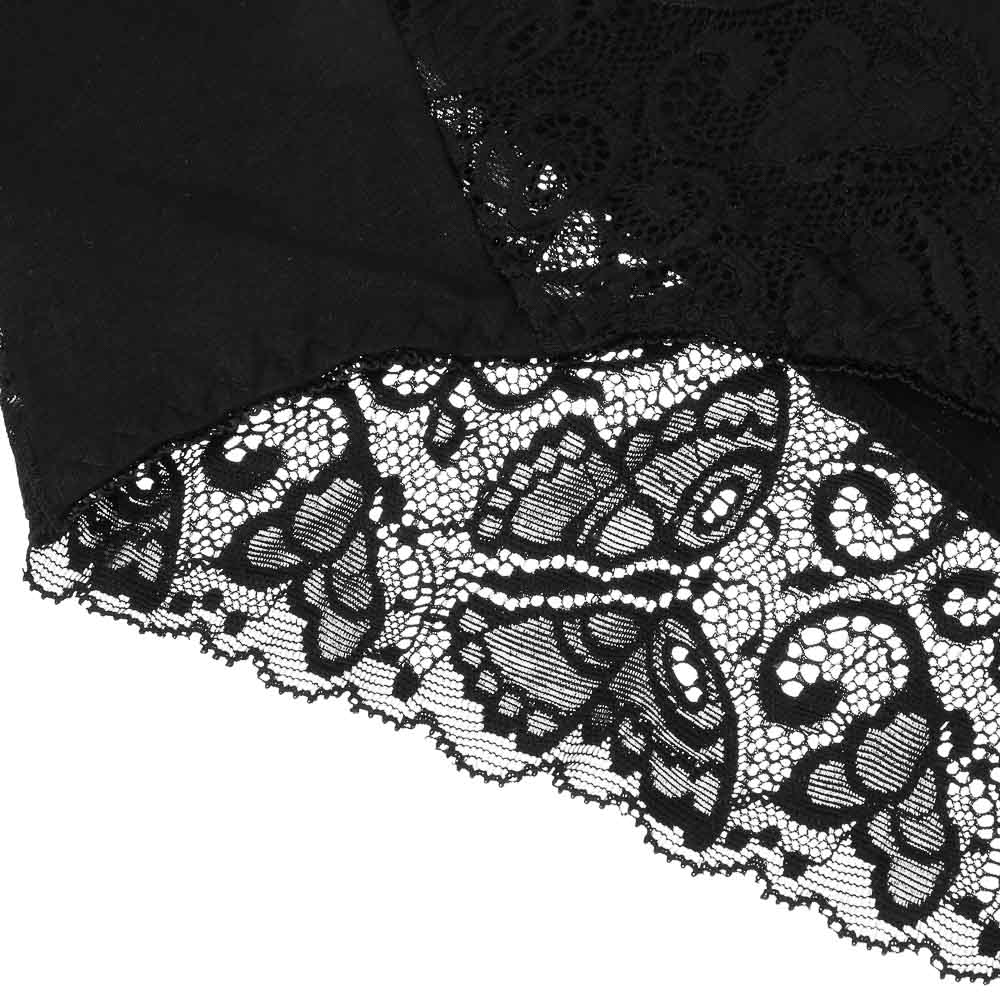 GALANTE Трусы женские макси с кружевом, р.54, 95%хлопок, 5%спандекс, черный, НБ25-16 - #3