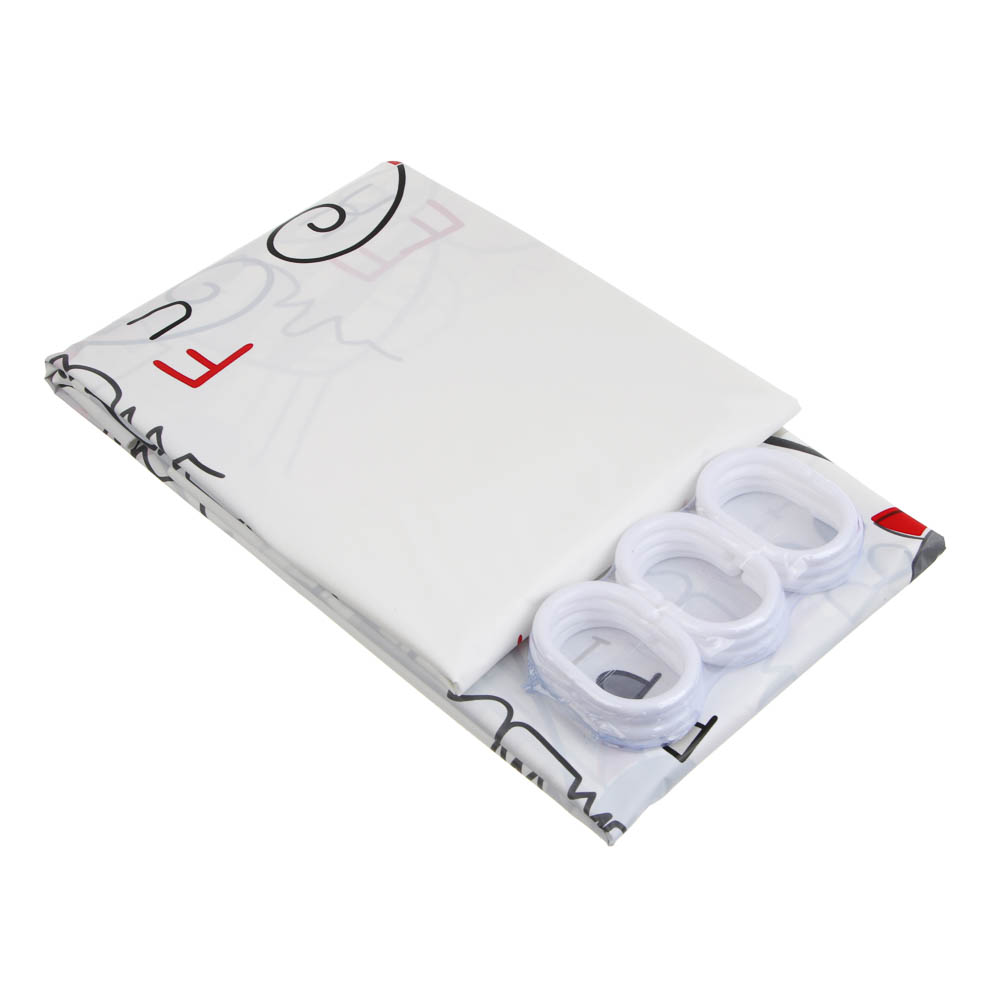 Шторка для ванной тм VETTA Веселые коты, ПЕВА 60г/м2, 180x200см - #2