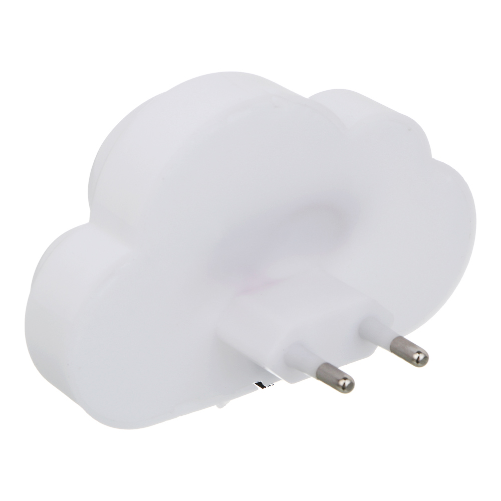 BY Светильник-ночник в розетку Облако светодиодный, 1Вт, 10см, 230В, пластик, белый - #7