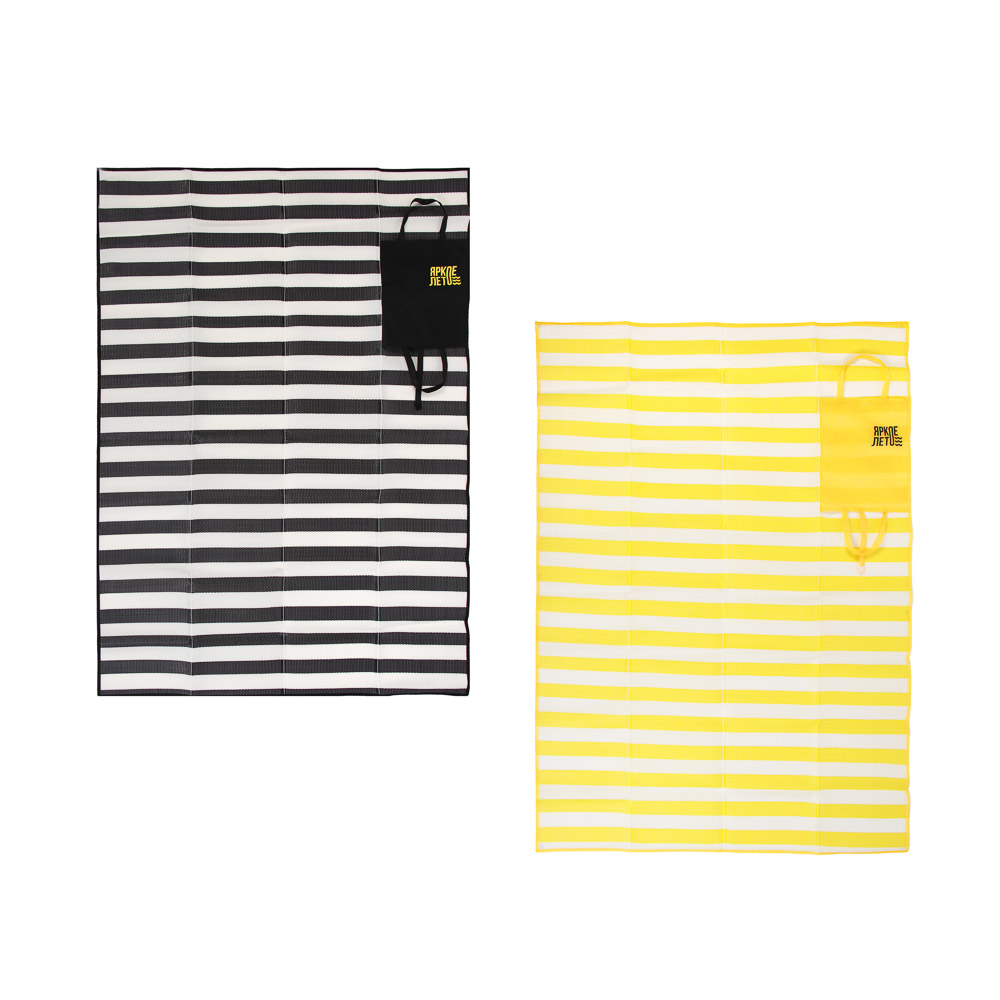 Коврик пляжный тм ЯРКОЕ ЛЕТО, 120х180, с ручками для переноски, полоса, полипропилен - #1