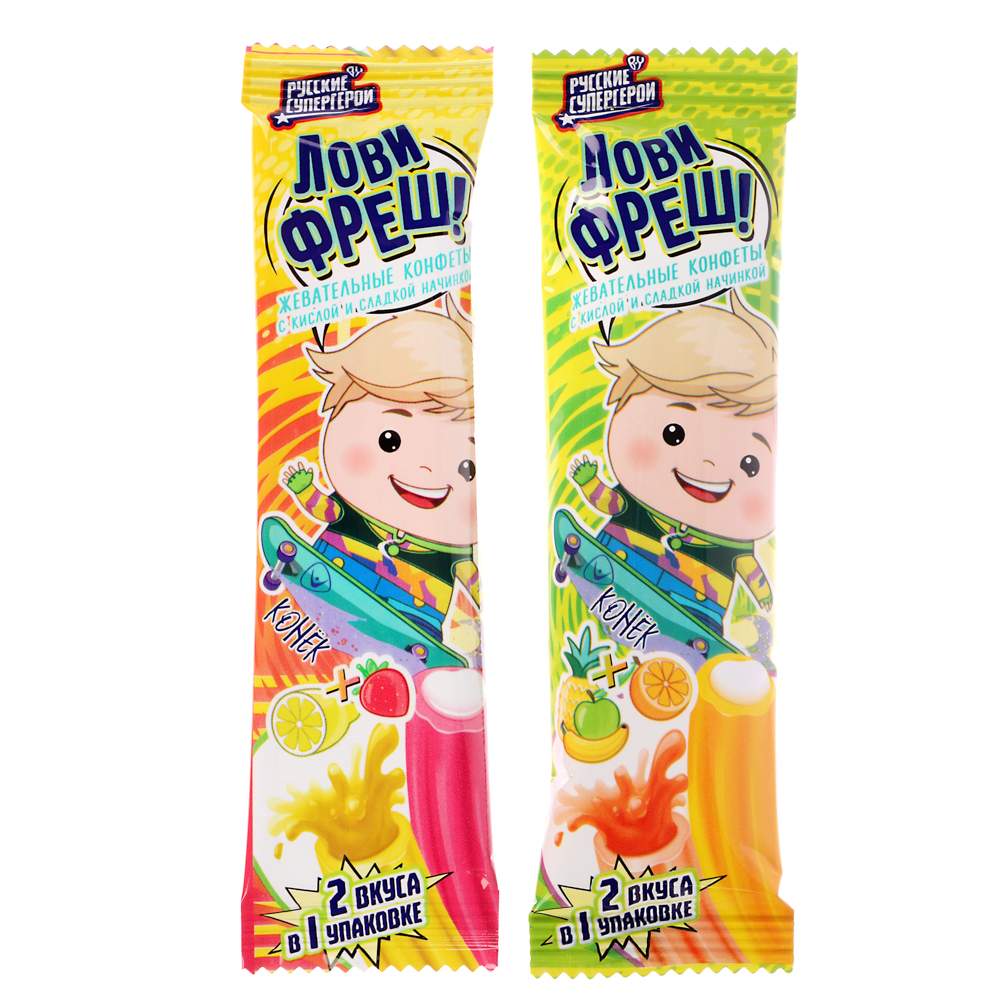 BY Русские Супергерои Жевательные конфеты кислые 16 гр. - #1