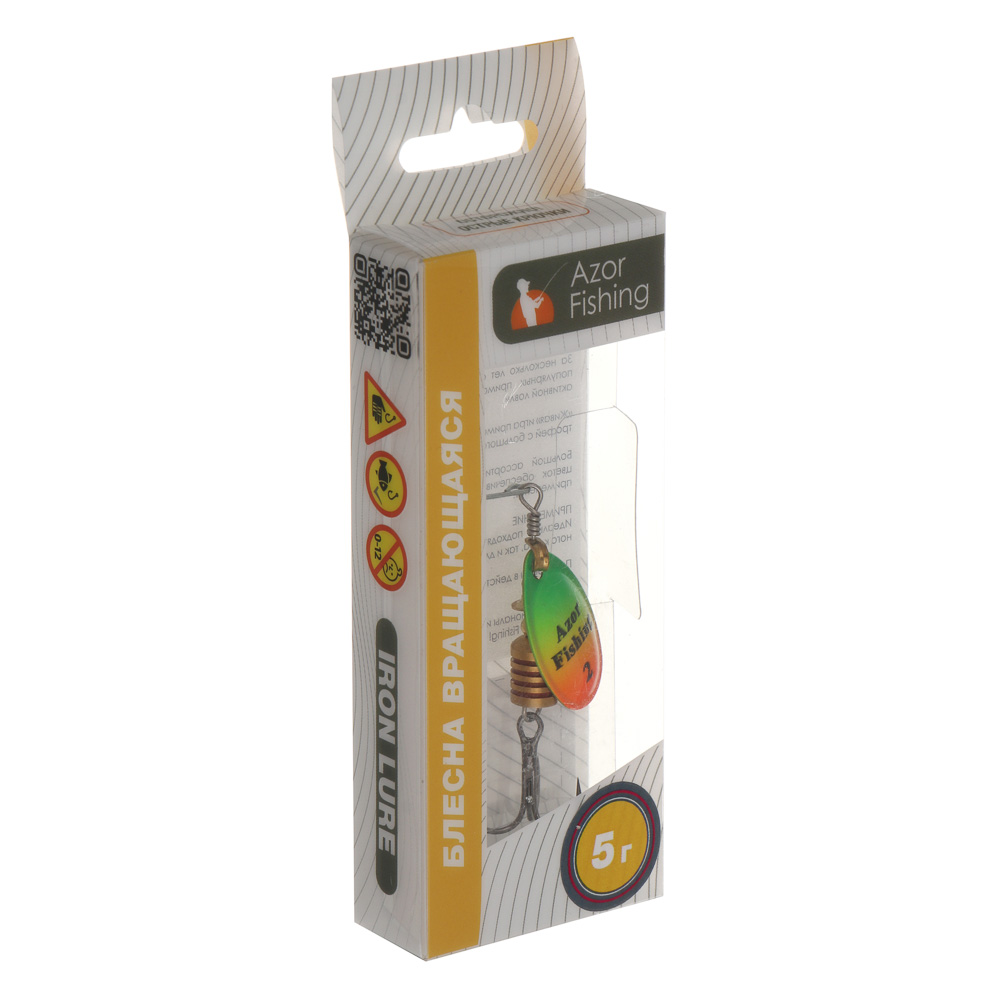 Блесна вращающаяся "Комета" тм AZOR FISHING, №2, 5 гр, 5 цветов - #5