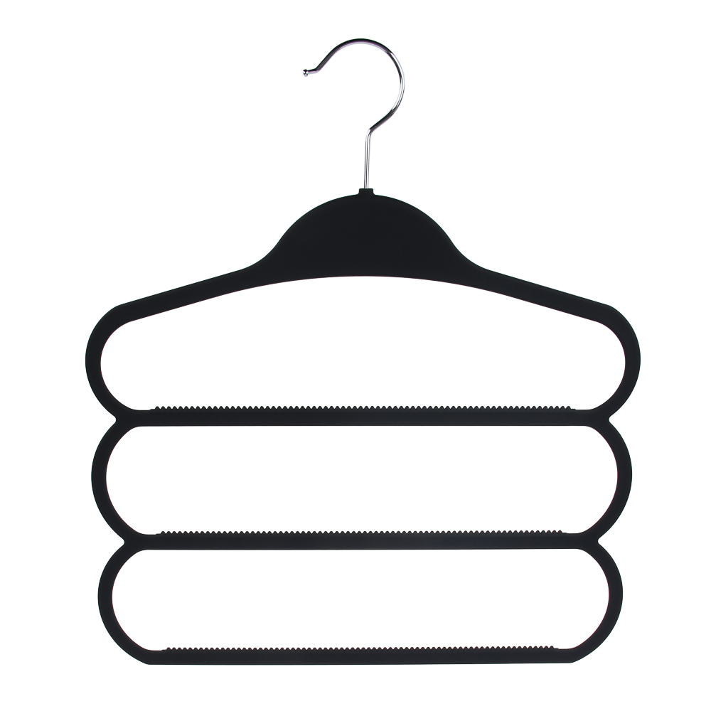 VETTA Вешалка-органайзер, 3 уровня, 36х40.5х0.6 см, пластик с покрытием Soft-touch, черная - #1